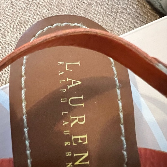 Ralph Lauren Red Leather Sandals - Picture 4 of 5